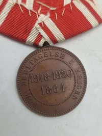 Sjælden original dobbelt medalje 1848-50-1864