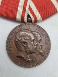 Sjælden original dobbelt medalje 1848-50-1864