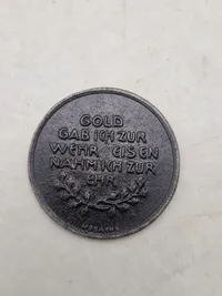Original Tysk WW1 guld for Jern mønt