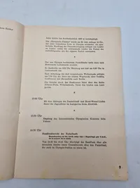 Originalt Olympiaden 1936 Program