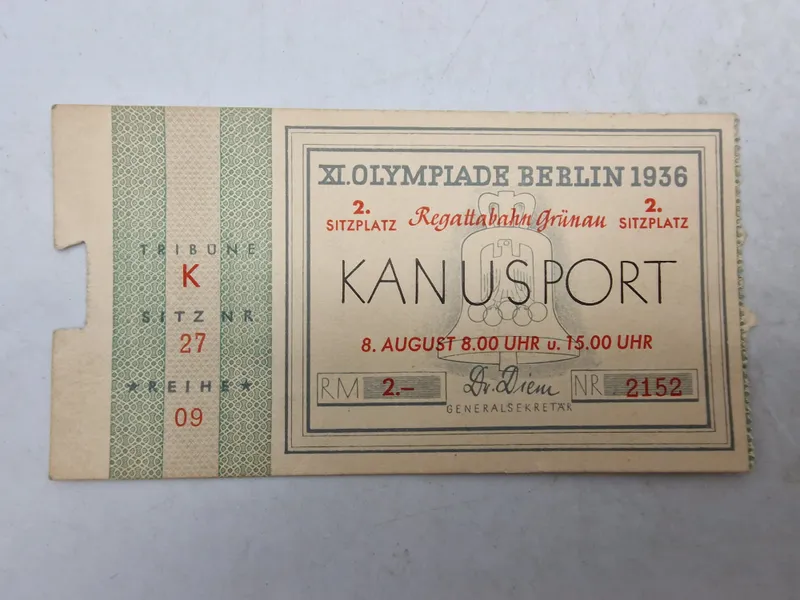 Originalt Olympiaden 1936 bilet