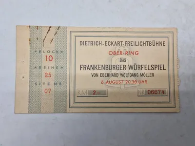 Originalt Olympiaden 1936 bilet