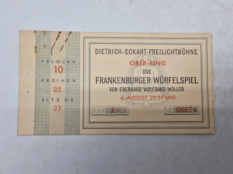 Originalt Olympiaden 1936 bilet
