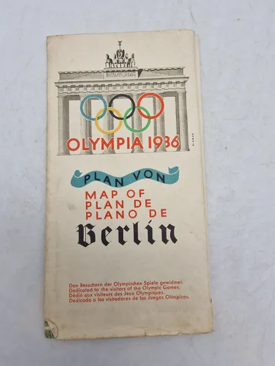 Originalt 1936 Olympiaden kort Berlin
