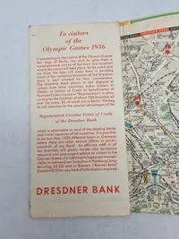 Originalt 1936 Olympiaden kort Berlin