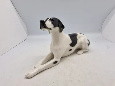 Original russisk Lomonosov Suuri porcelæns hund