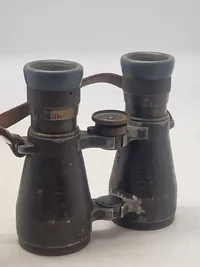 Original German Ww1 Military Binoculars Feldglas 08 With Case