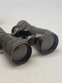 Original German Ww1 Military Binoculars Feldglas 08 With Case