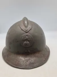 Original Fransk model 26 WW2 hjelm