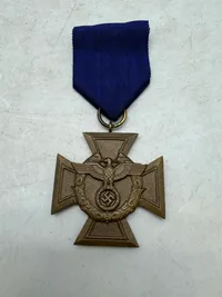 Germany, Third Reich. An Unusual Customs And Border Protection Long Service Award In Bronze, tung udgave