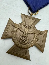 Germany, Third Reich. An Unusual Customs And Border Protection Long Service Award In Bronze, tung udgave