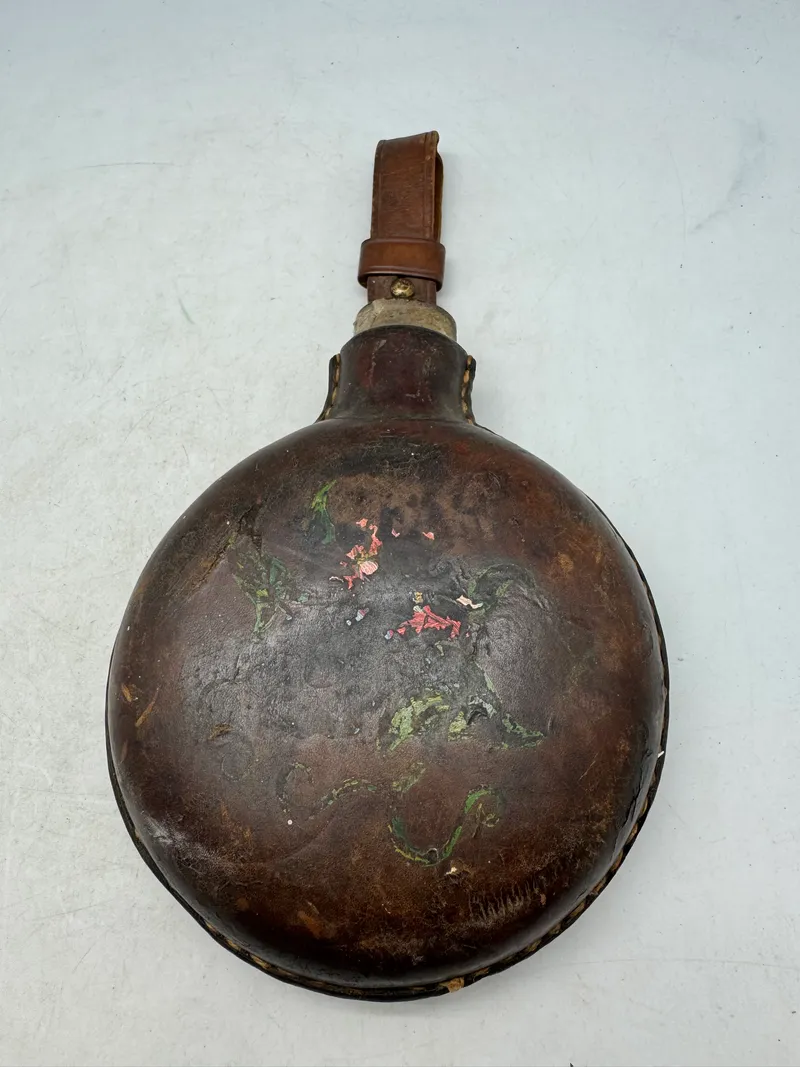 Dansk feltflaske model 1873, blæst på Holmegaard