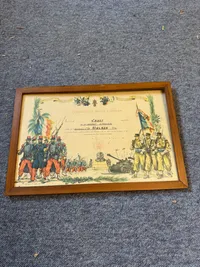 Originalt Urkunde fra Dansker i Fremmedlegionen