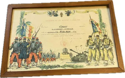 Originalt Urkunde fra Dansker i Fremmedlegionen