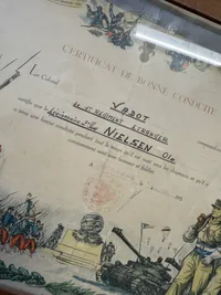 Originalt Urkunde fra Dansker i Fremmedlegionen