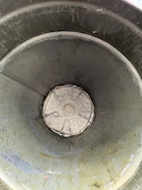 Original Komplet Tysk gasmaske, masken med grøn maling
