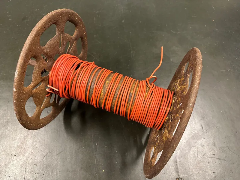 Original Tysk kabel tommel WW2, spor af enhedsfarve