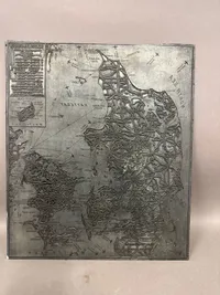 Original trykplade til landkort