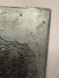 Original trykplade til landkort