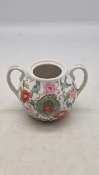 Original TAKAHASHI JAPAN Porcelain Chinoiserie Style Sugar Bowl