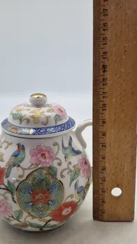 Original TAKAHASHI JAPAN Porcelain Chinoiserie Style Sugar Bowl