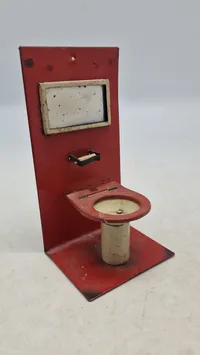 Sjældent toilet skilt i blik, antageligvis Tekno