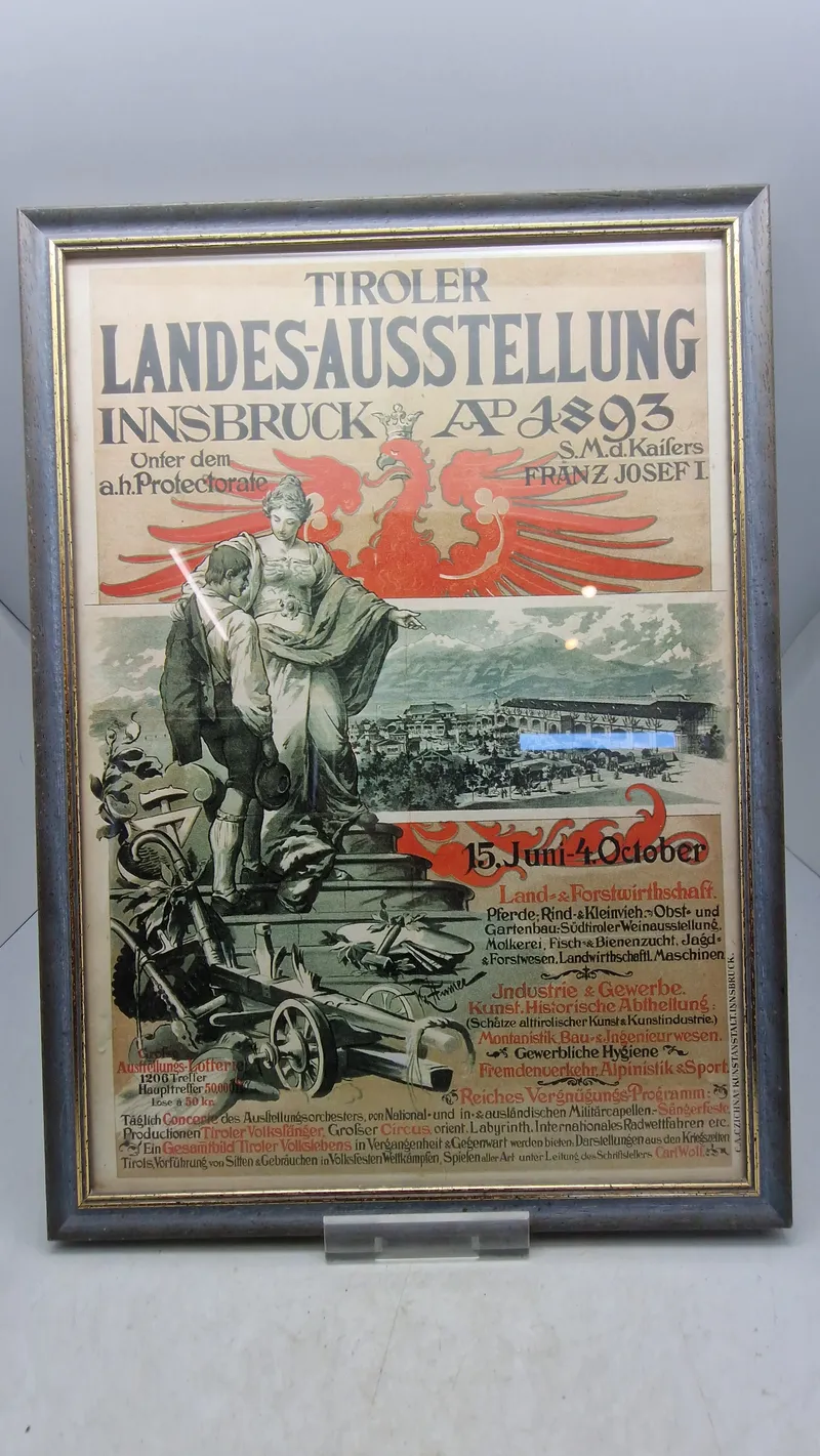 plakat for Landes-Ausstellung Innsbruck 1893 - genoptryk