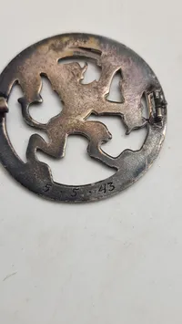 Stor Frederecia  broche af sterlingsølv