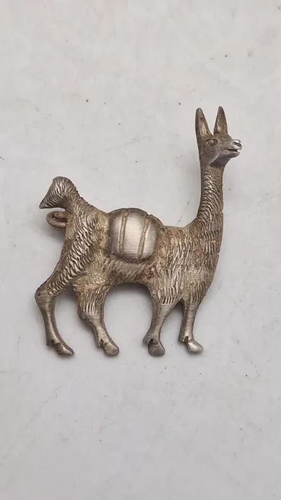 Lama broche af Sterlingsølv