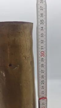 Originalt hylster for fransk 75 mm feltkanon, model 1897 (Canon de 75 modèle 1897)