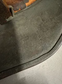 Original WW1 German  WW2 TRANSITIONAL Helmet , taget på D-Dag som souvenir af  Sg Peter E Calisti 1924-2004