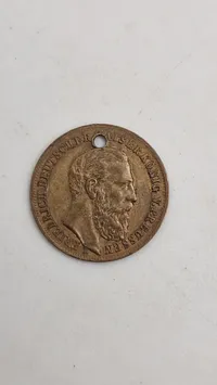 Frederick III death memorial medal og krigsdeltager medalje fra 1.slesvigske krig (miniaturer)