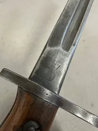 Original US WW1 skyttegravskniv fremstillet af nedkortet bajonet