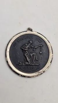 Original tysk medalje fra Første Verdenskrig, kendt som "In Eiserner Zeit 1916" (I Jerntiden 1916).