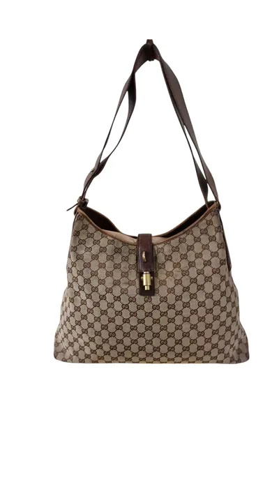Original Gucci Jackie hobo bag i den klassiske monogram GG Supreme canvas
