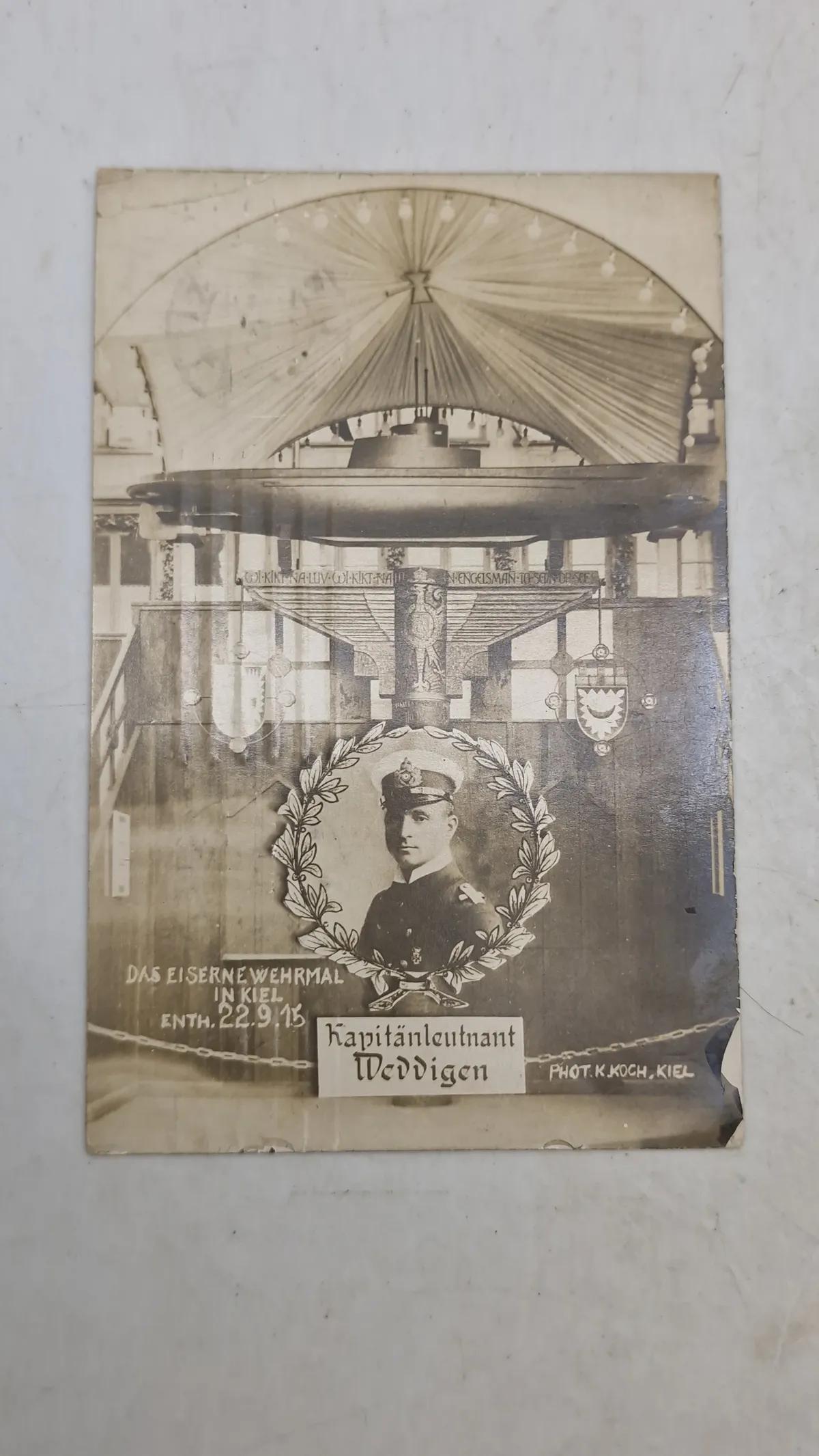 Originalt tysk ww1 marine postkort