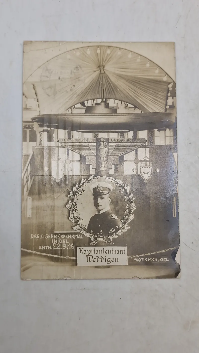Originalt tysk ww1 marine postkort