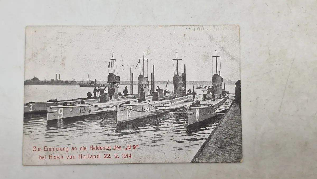 Originalt tysk ww1 marine postkort