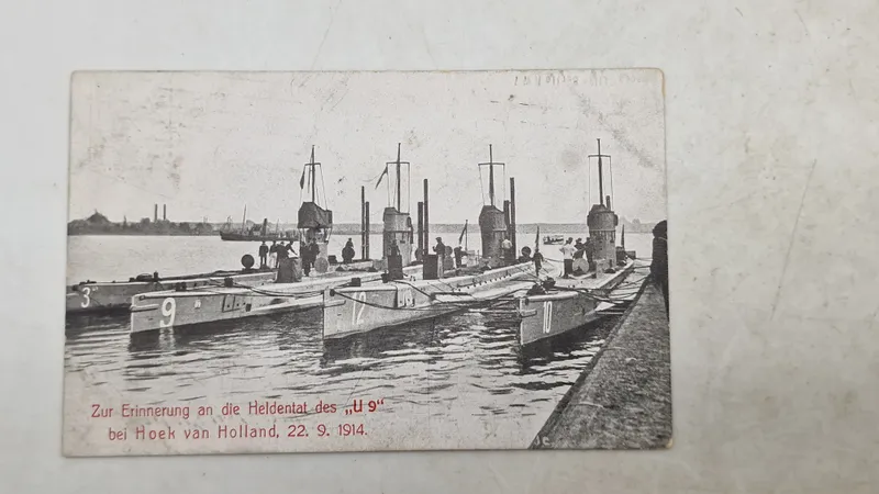 Originalt tysk ww1 marine postkort