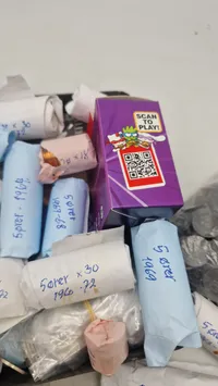 Stor samling mønter