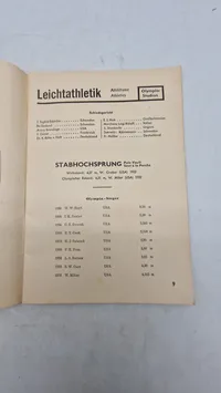Originalt Tagesprogramm für den 5. August der XI. Olympischen Spiele in Berlin im Jahr 1936
