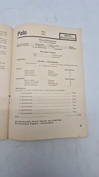 Originalt Tagesprogramm für den 5. August der XI. Olympischen Spiele in Berlin im Jahr 1936