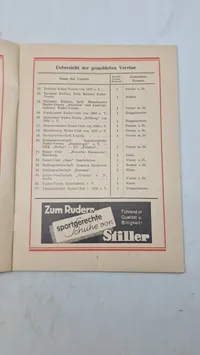 Originalt program for de tyske ro- og kanomesterskaber, der fandt sted den 18. og 19. juli 1936 på Langen See ved Grünau.