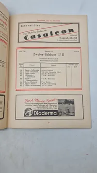 Originalt program for de tyske ro- og kanomesterskaber, der fandt sted den 18. og 19. juli 1936 på Langen See ved Grünau.
