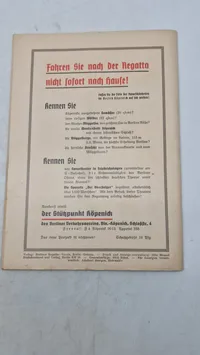 Originalt program for de tyske ro- og kanomesterskaber, der fandt sted den 18. og 19. juli 1936 på Langen See ved Grünau.