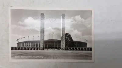 Originalt tysk postkort, olympiaden 1936