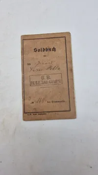 Originalt tysk Militärpas (Eisenbahn-Regiment Nr. 1.
1. Kompagnie.)