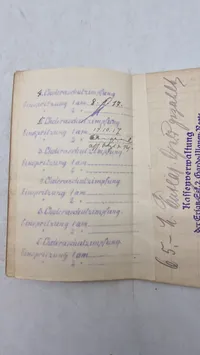 Originalt tysk Militärpas (Eisenbahn-Regiment Nr. 1.
1. Kompagnie.)