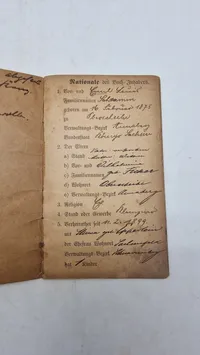 Original tysk ww1 Soldbuch (Landiturm Inf. Batl. Schneeberg Kompagnie)