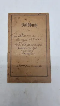 Original tysk ww1 Soldbuch (Landiturm Inf. Batl. Schneeberg Kompagnie)